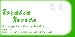rozalia novota business card
