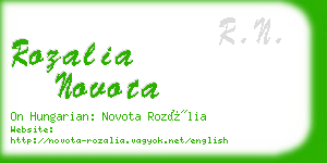 rozalia novota business card